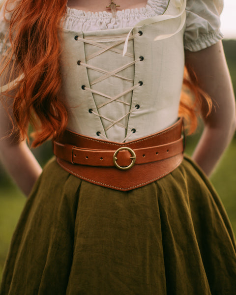 Marilla's leather waist wrap belt