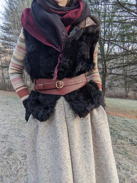 real leather waist wrap belt