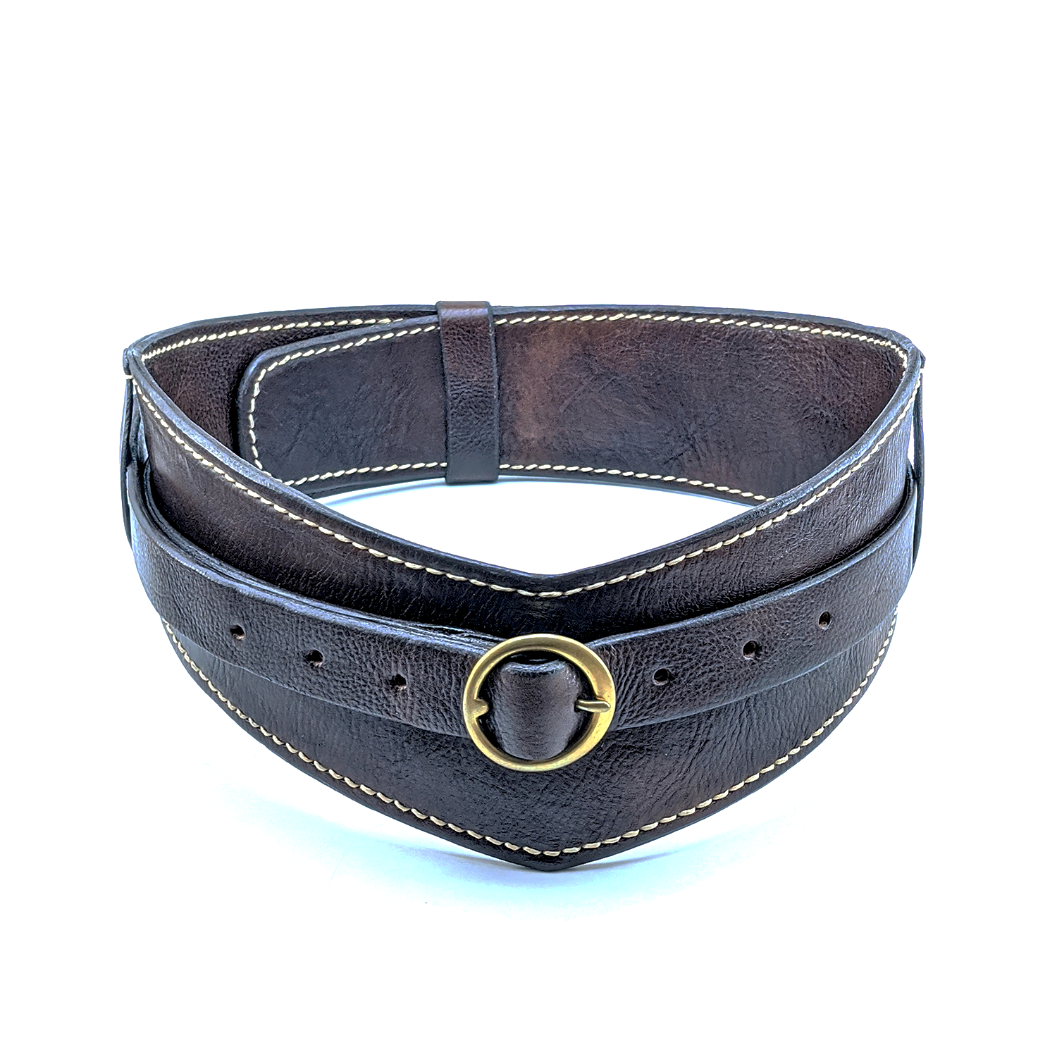 wide leather wrap belt inspired by Cuthbert Aurelian Leathercraft